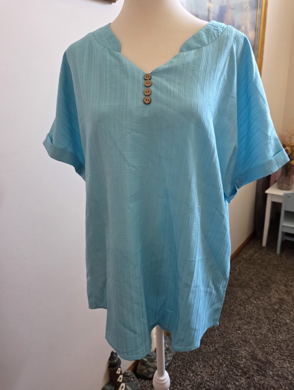Unknown Source Top with Wooden Buttons